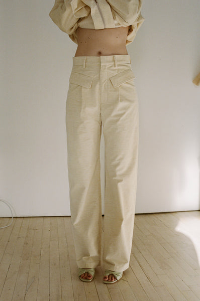 JEM TROUSER, VANILLA – Maryam Nassir Zadeh