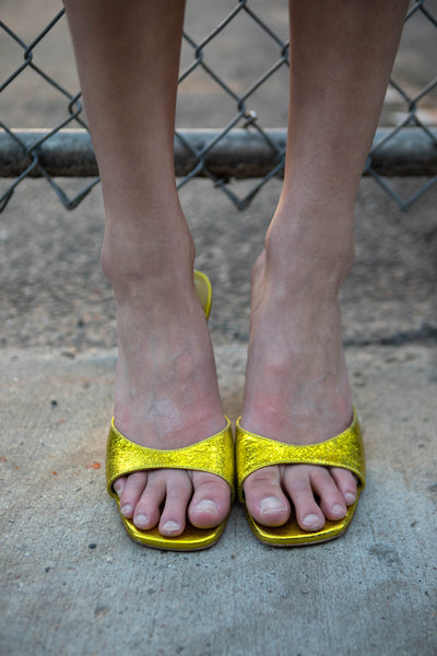 LIDO WEDGE, GOLDFINCH CRINKLE CALF – Maryam Nassir Zadeh