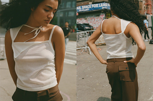 トップス andmary Lindsay logo tops ivory andmary Lindsay logo tops ivory - メルカリ